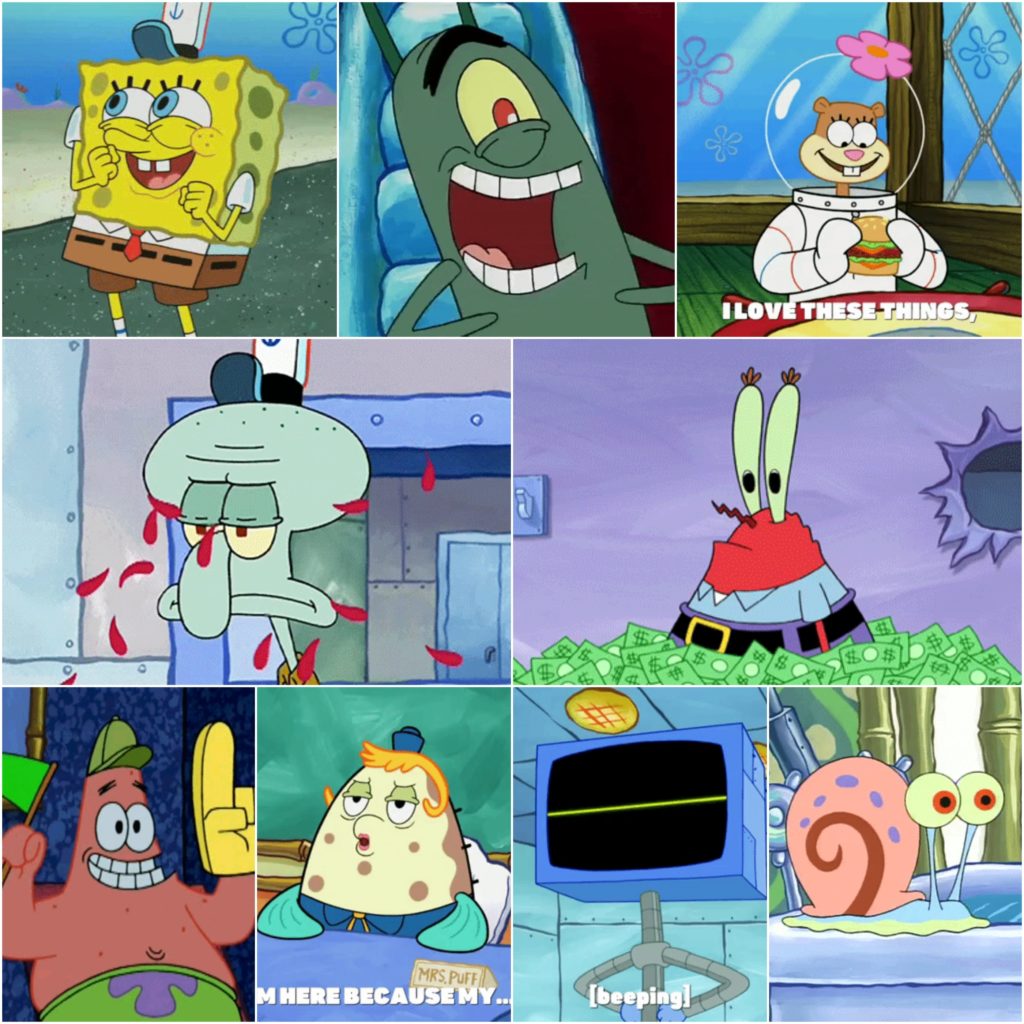 Spongebob Poster All Characters